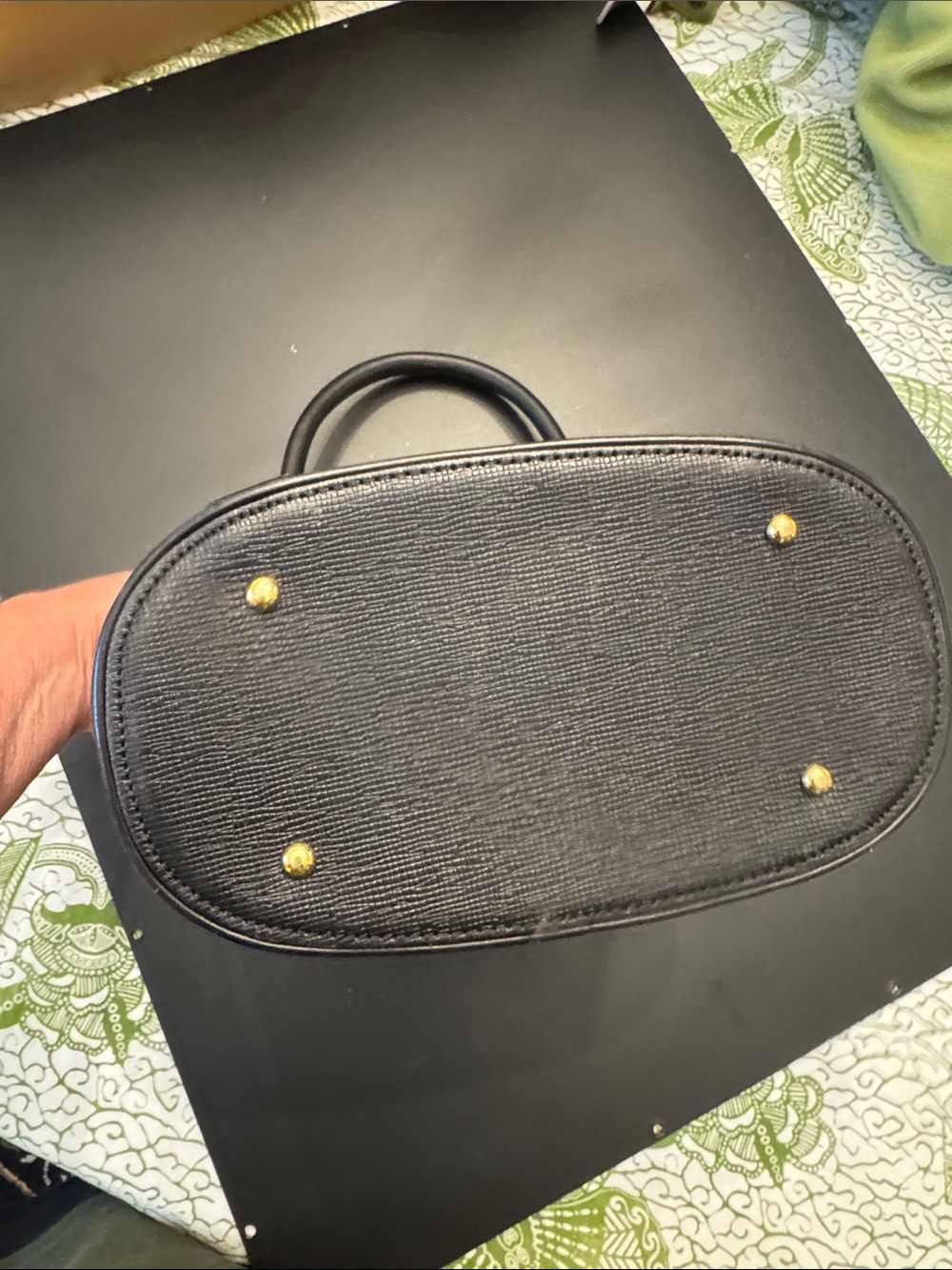 MCM Black Top-Handle Satchel with Gold Hardware - Picture 4 of 4